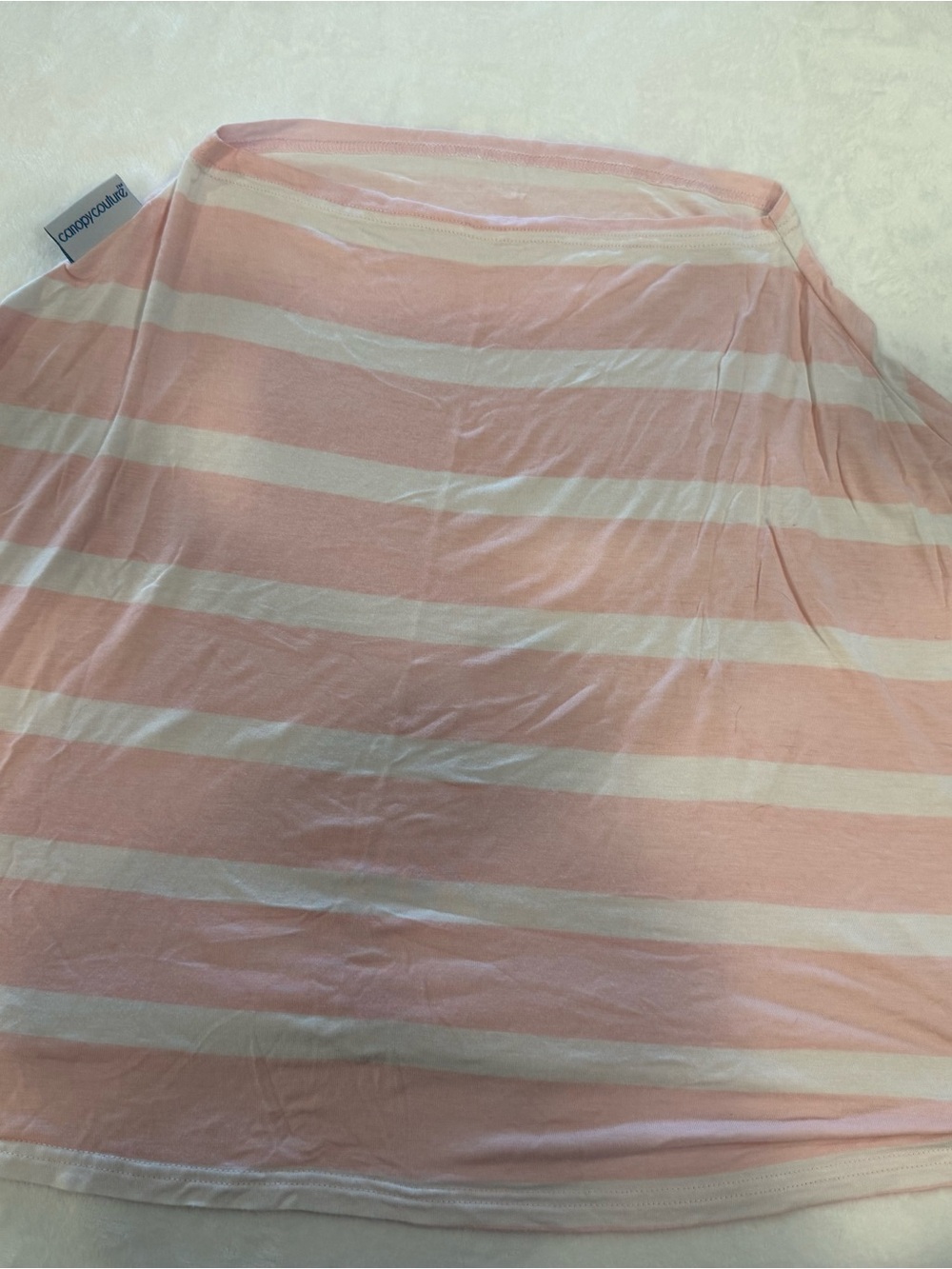 Canopy Couture Pink & White Striped Carseat / Nursing Cover